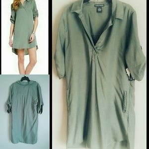 Chelsea and Theodore Olive Green Dress, Medium